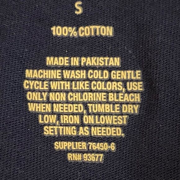 St. Johns Bay Crew Neck Short Sleeve Tee Navy White Womens Size Small Petite - Picture 5 of 6